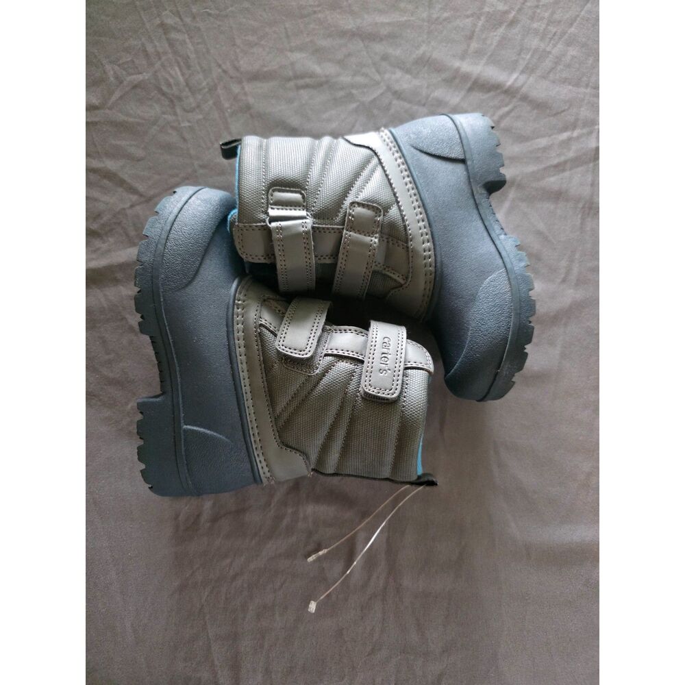 Carter's Kids Waterproof Winter Snow Boots Grey/Blue Size 10M / EUR 27 NWOT